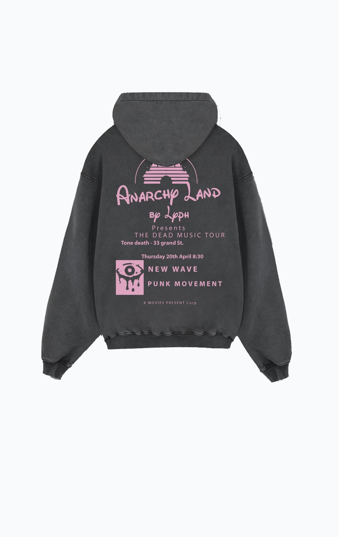 CASTLE HOODY WASHED BLACK