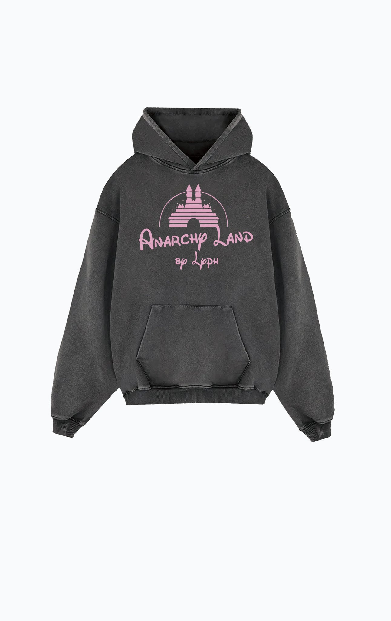 CASTLE HOODY WASHED BLACK