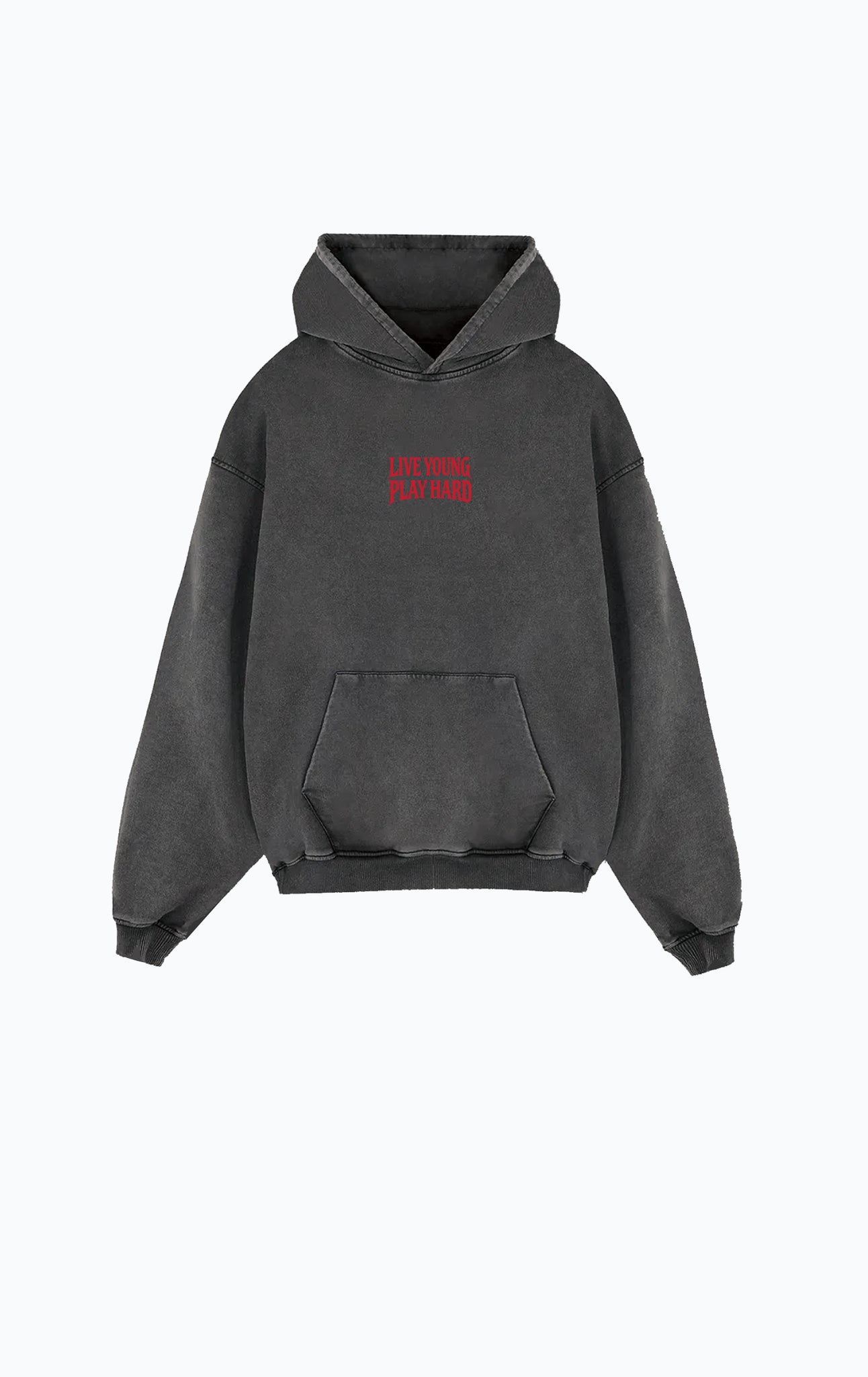 CROC HOODY WASHED BLACK