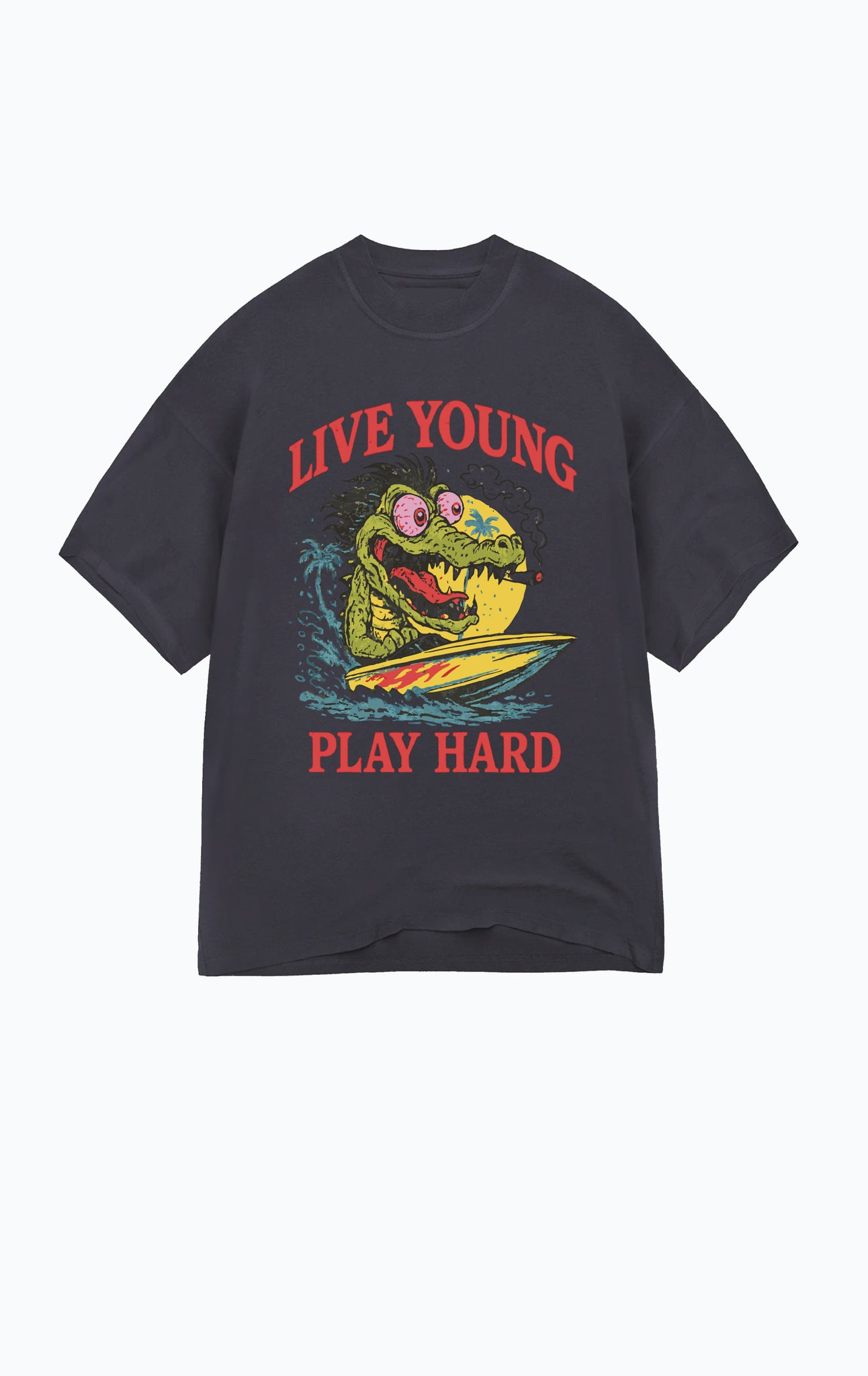 CROC T-SHIRT WASHED BLACK