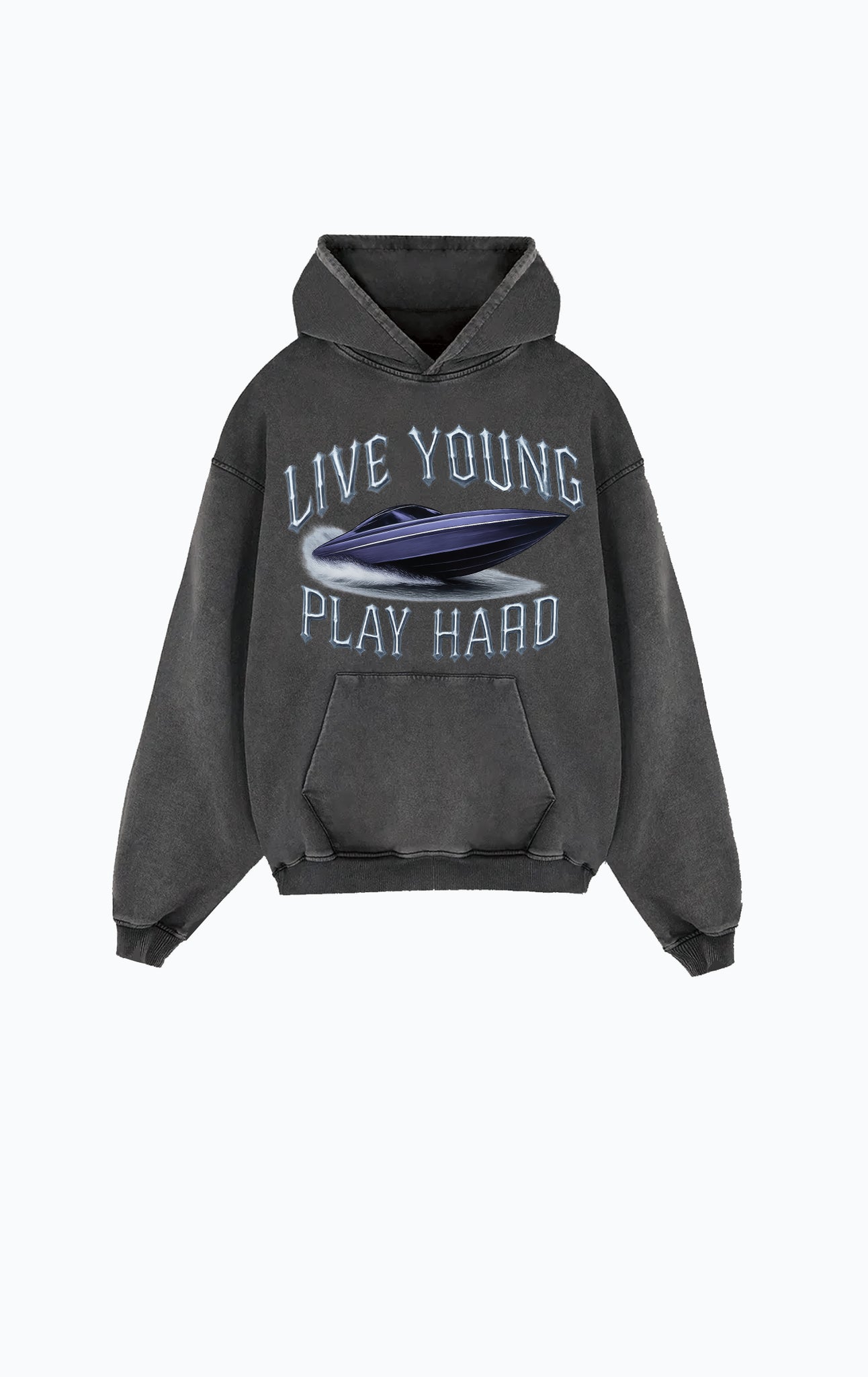 KEYZ HOODY WASHED BLACK