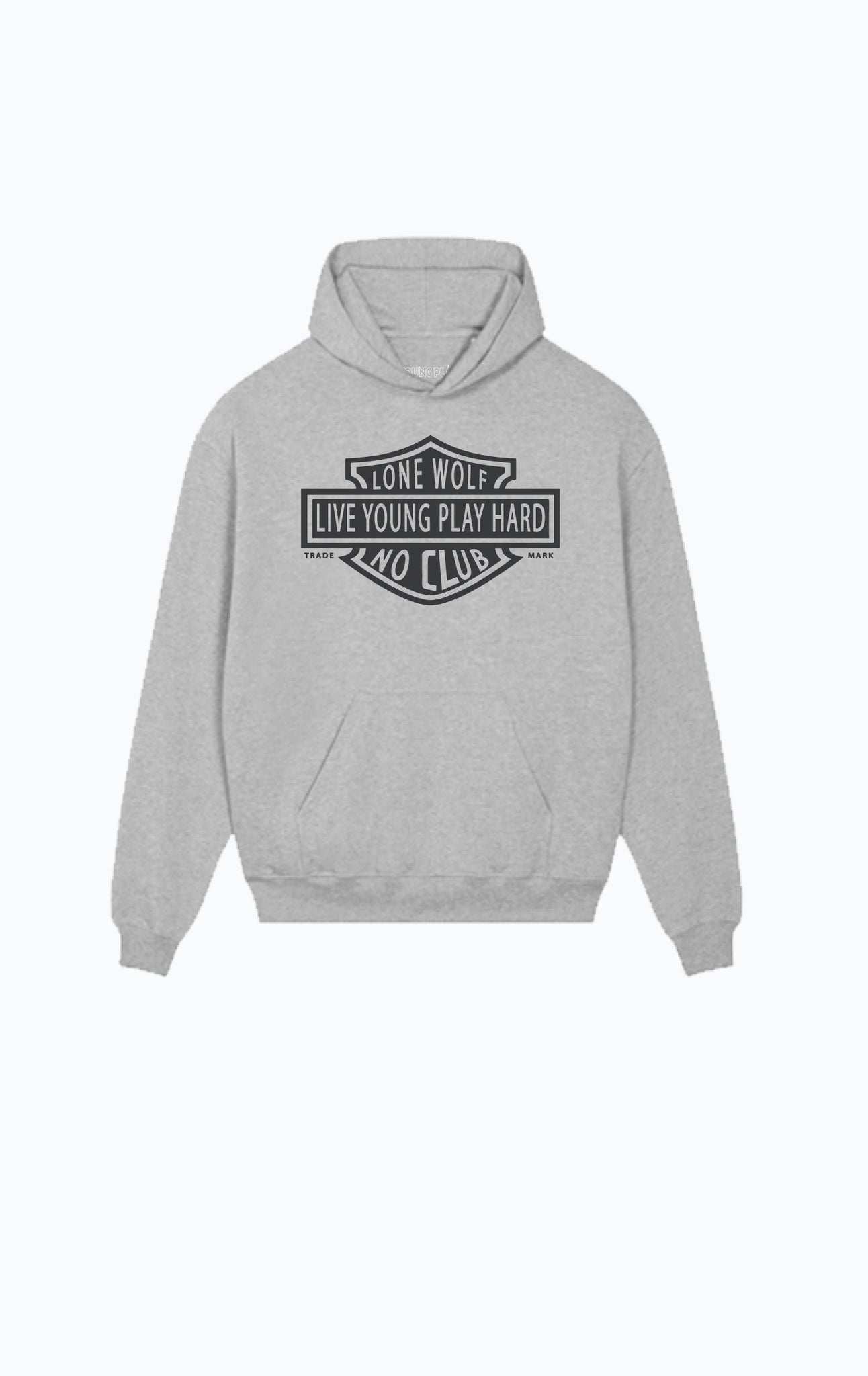 LONE WOLF HOODY GREY