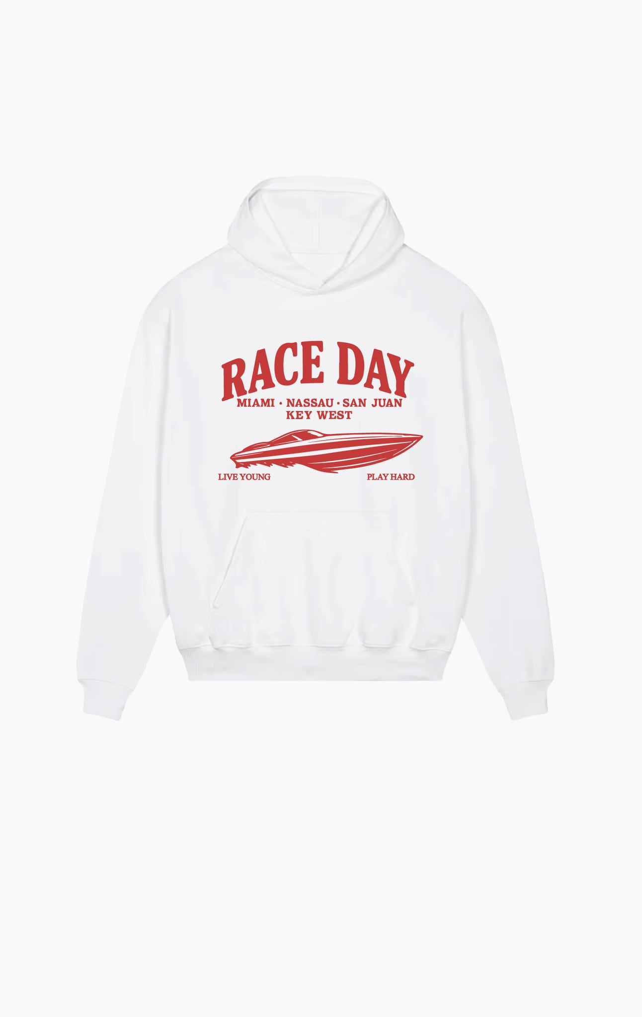 RACE DAY HOODY WHITE
